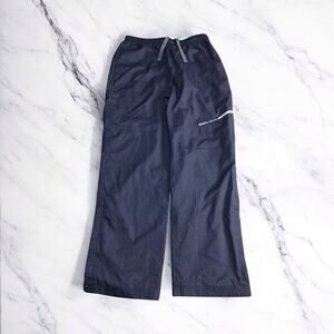 Bauer Team Track Pants Mens Medium Blue Polyester Mesh Lined Ankle Zip Pocket